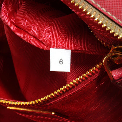 Prada Saffiano Lux Petite Bowler Peonia 8 of 11