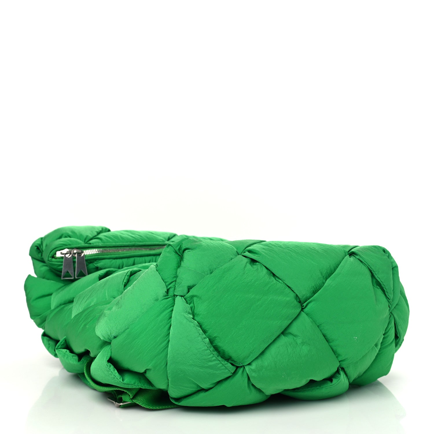 Bottega Veneta Nylon Intrecciato Padded Cassette Backpack Parakeet