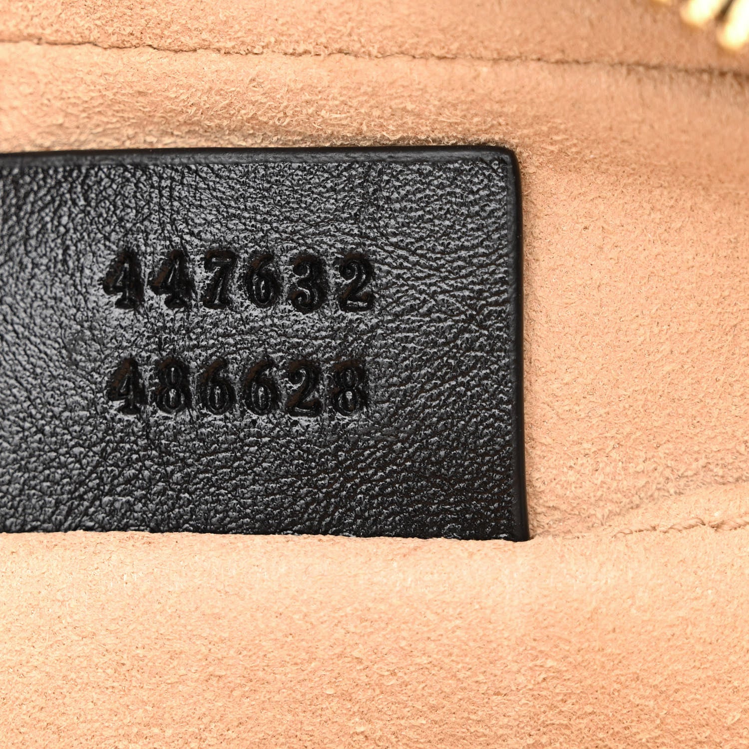 Gucci Monogram Matelasse Diagonal Small GG Marmont Chain Shoulder Bag Beige Black 7 of 10