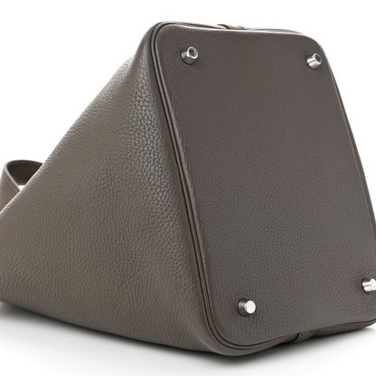 Hermes Taurillon Clemence Picotin Lock 22 MM Etain 7 of 9