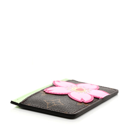 Louis Vuitton LV X TM Monogram Cherry Blossom Card Holder Sakura Brown 4 of 7