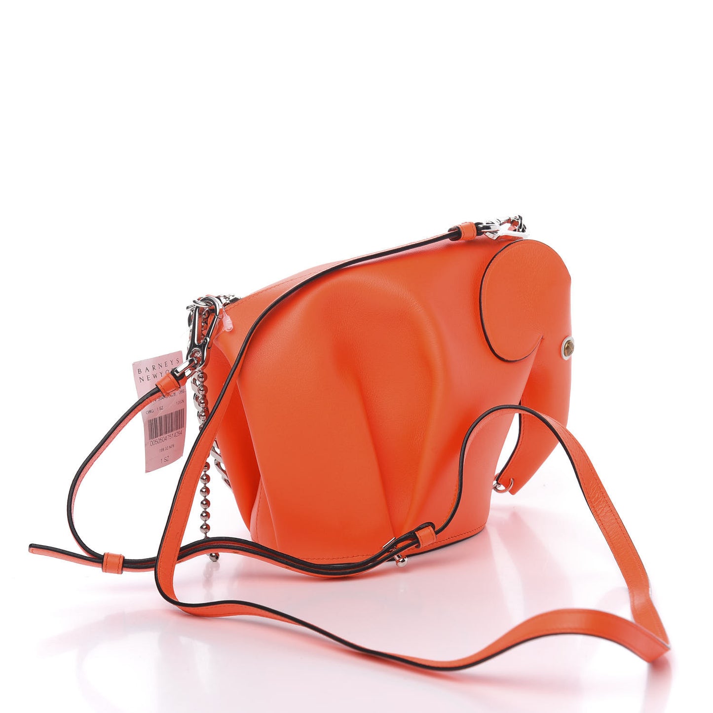 Calfskin Mini Punk Elephant Crossbody Bag Orange