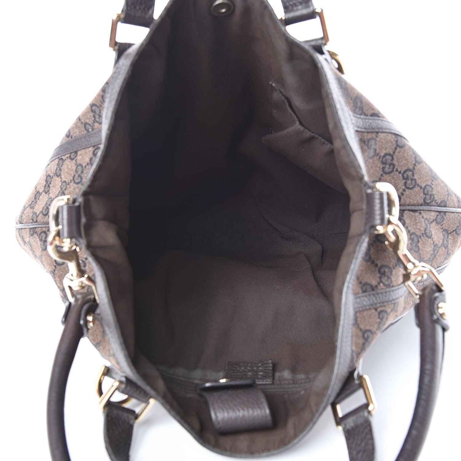 Gucci Monogram Medium Abbey Convertible Tote Dark Brown 5 of 13