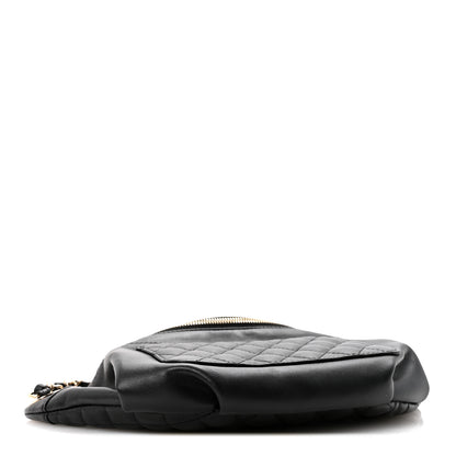 Chanel Lambskin Quilted Waist Bag Fanny Pack Black 4 of 11