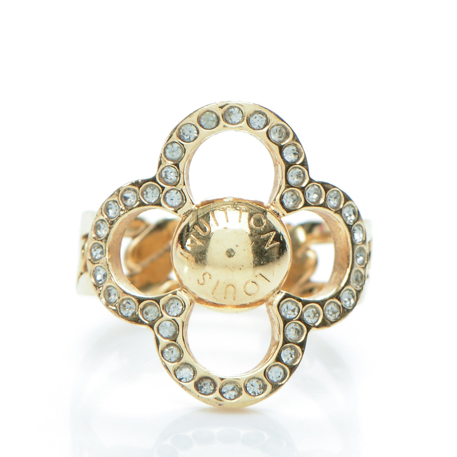 Louis Vuitton Strass Encrusted Flower Power Ring M 3 of 5