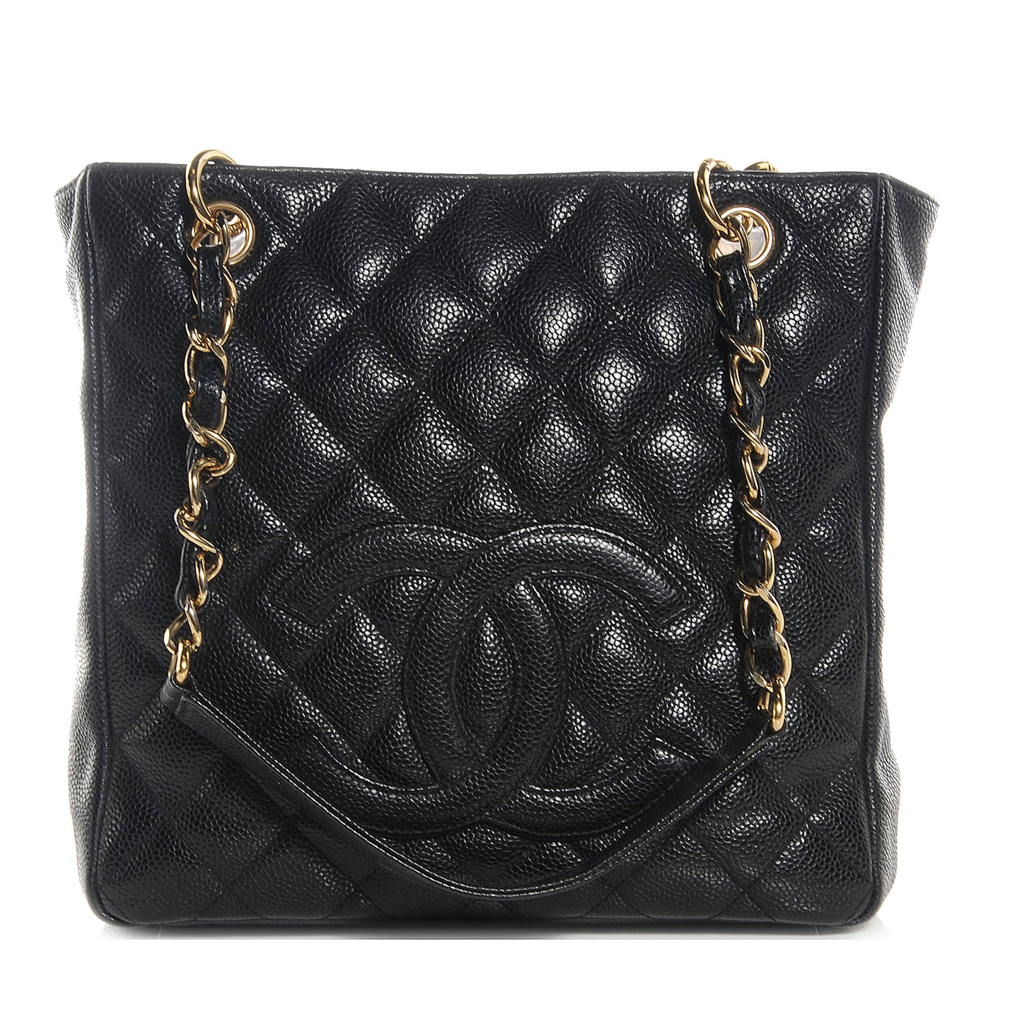 Caviar Petit Shopping Tote PST Black