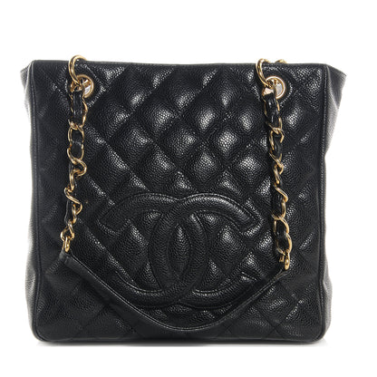 Chanel Caviar Petit Shopping Tote PST Black 1 of 7