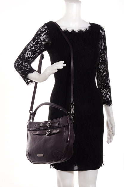 Burberry Soft Leather Waltham Plum 2 of 13