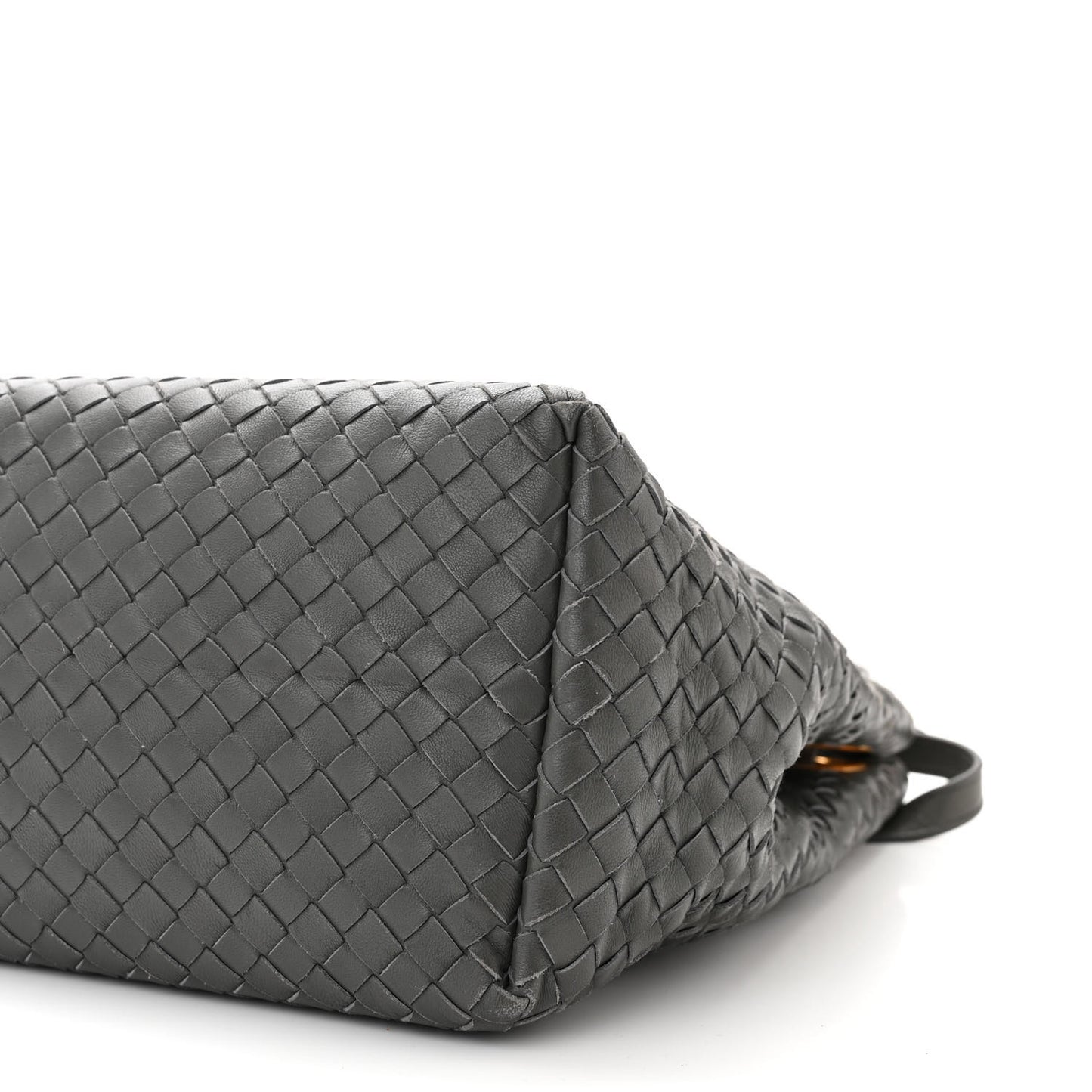 Nappa Intrecciato Medium Garda Bag Light Grey