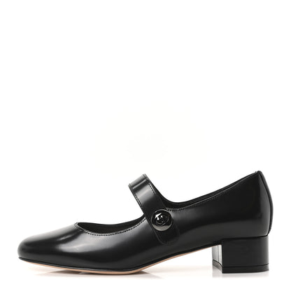Christian Dior Brushed Calfskin Uniform 30mm Pumps 35.5 Black 1 of 10