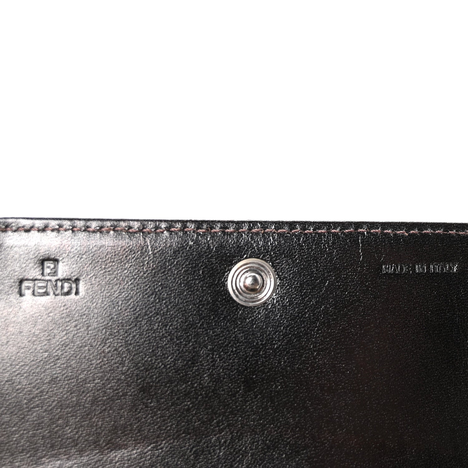 Fendi Zucchino Compact Wallet Toro Mogano Panna 13 of 15