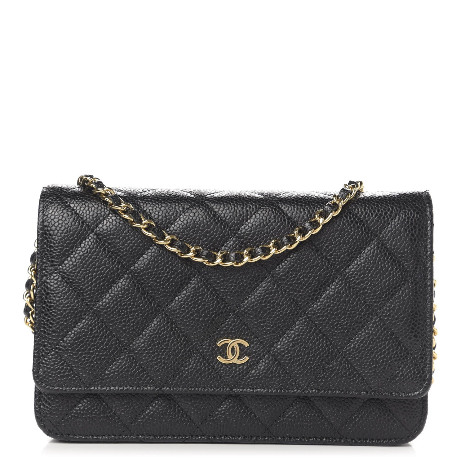 Chanel Caviar Quilted Wallet On Chain WOC Black 1 of 13
