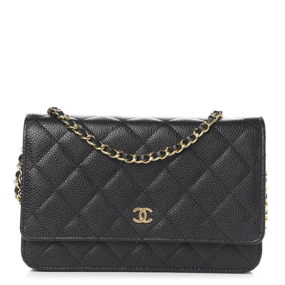 Chanel Caviar Quilted Wallet On Chain WOC Black 1 of 13