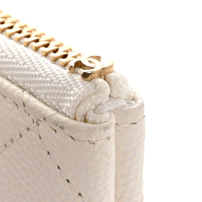 Chanel Caviar Quilted Small Cosmetic Case White 11 of 12