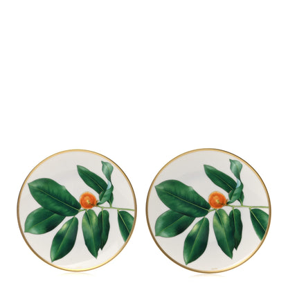 Hermes Porcelain Passifolia Dessert Plate Set of 2 1 of 6