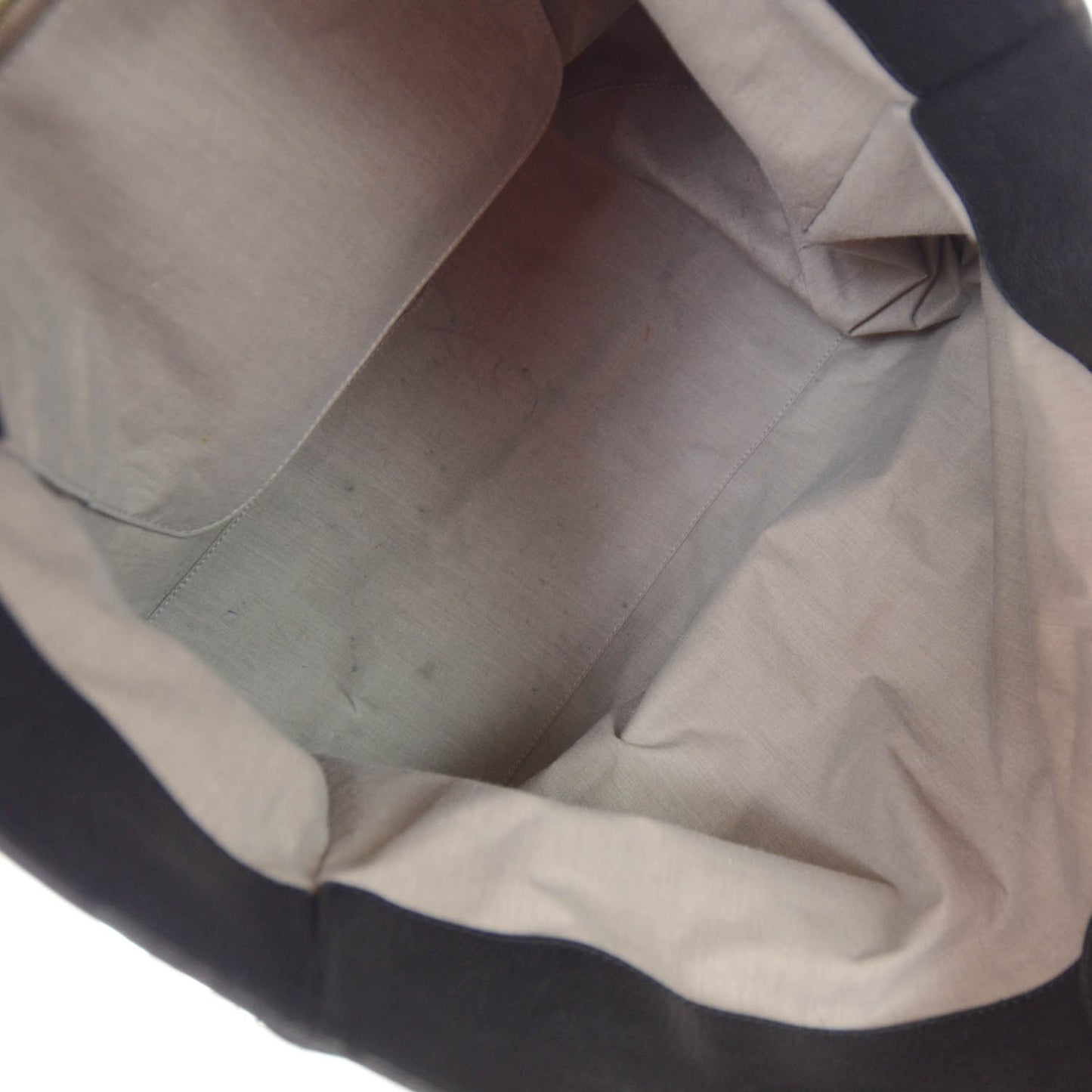 Leather Mixed Quilted Tote Black