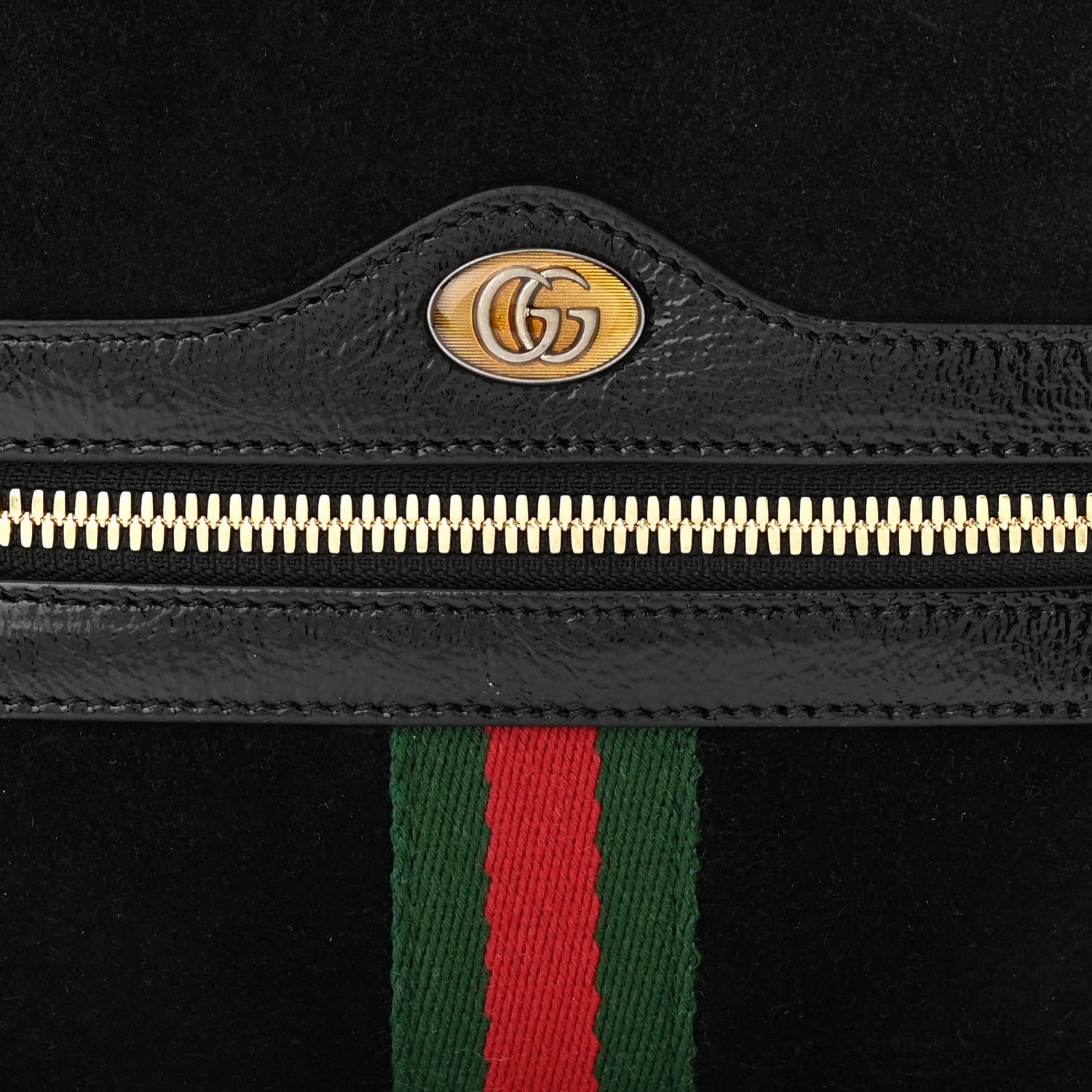 Gucci Suede Small Ophidia Belt Bag 85 34 Black 8 of 10