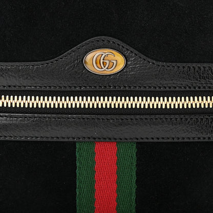 Gucci Suede Small Ophidia Belt Bag 85 34 Black 8 of 10