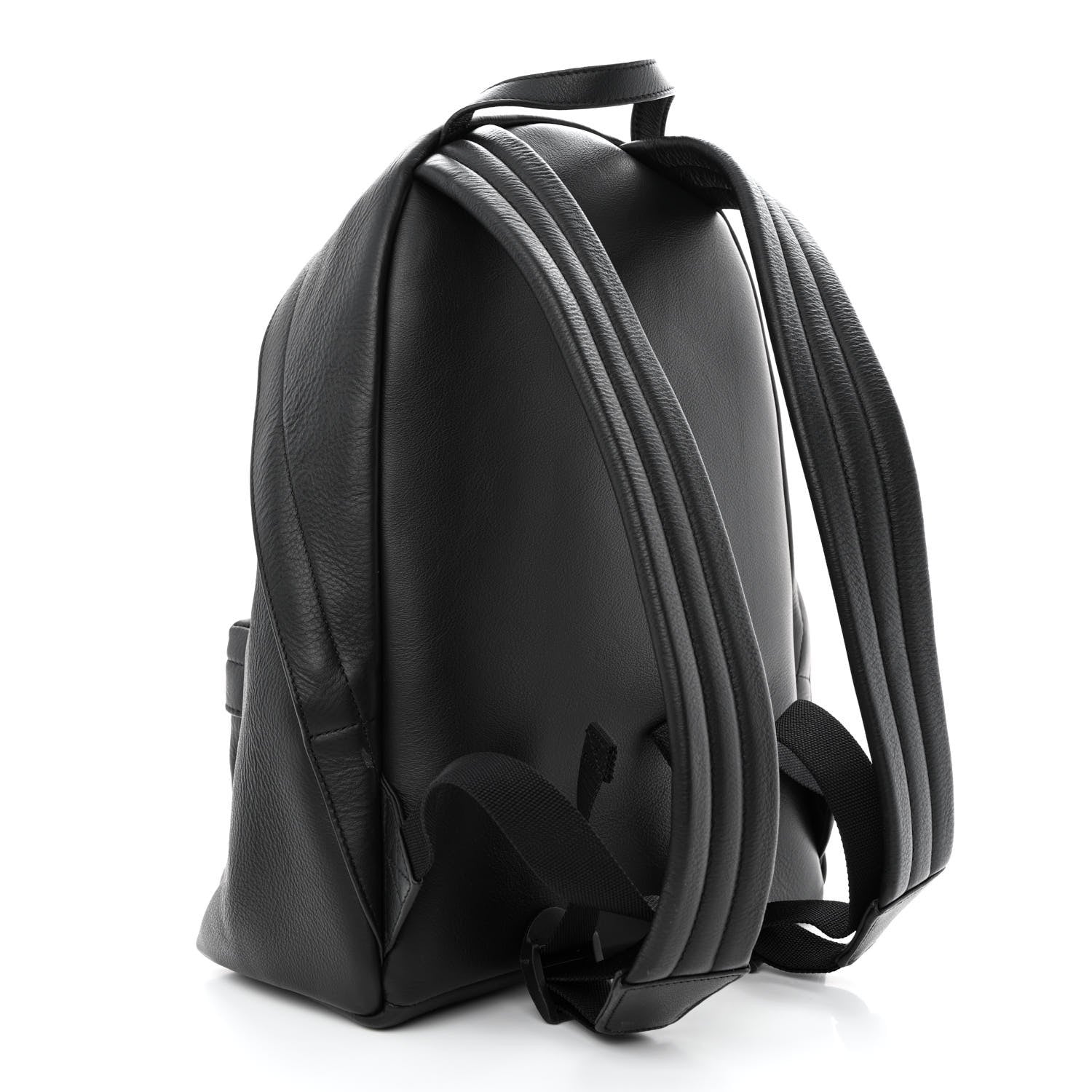 Balenciaga Smooth Calfskin Logo Small Everyday Backpack Black White 3 of 10