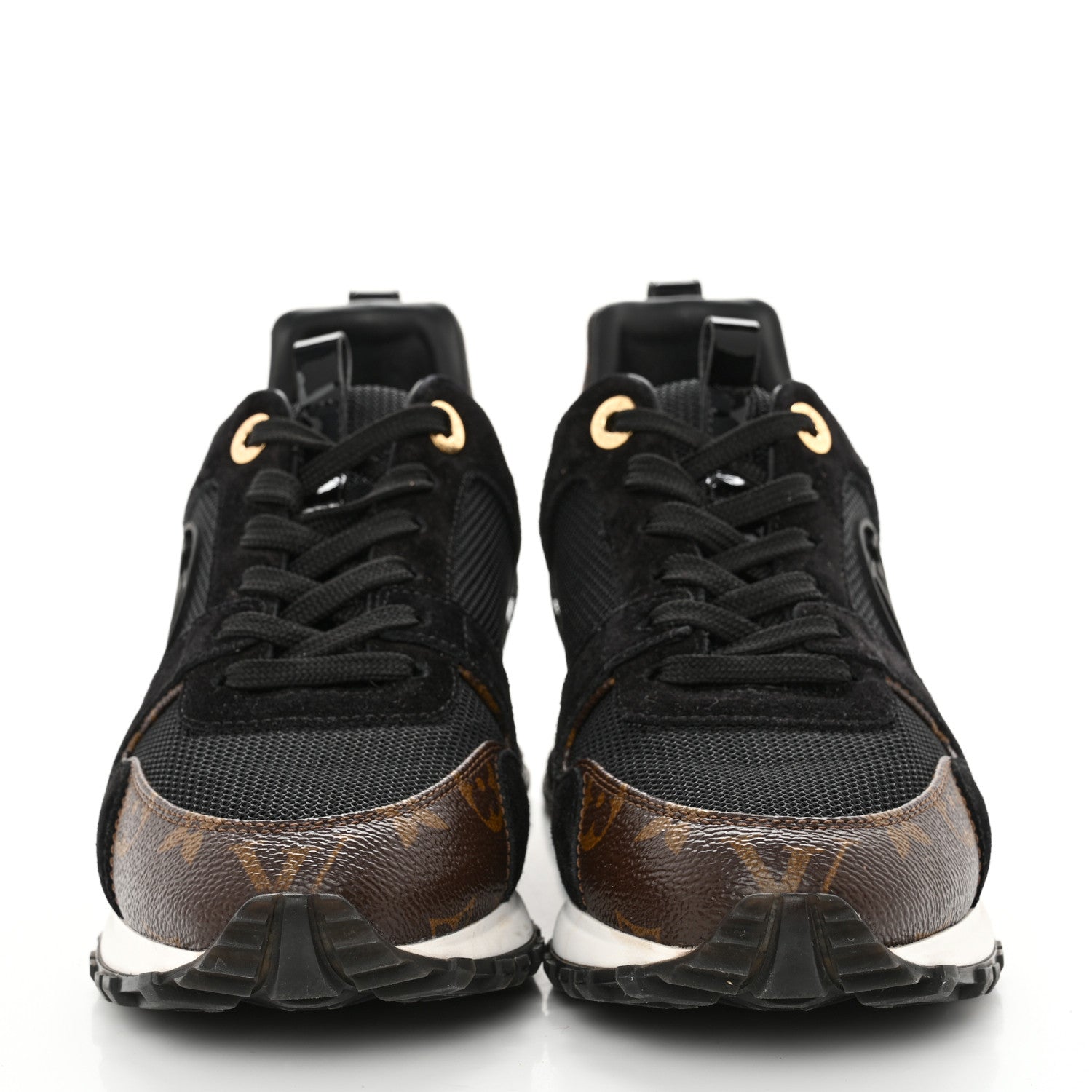 Louis Vuitton Suede Monogram Run Away Sneakers 36 Black 1 of 11