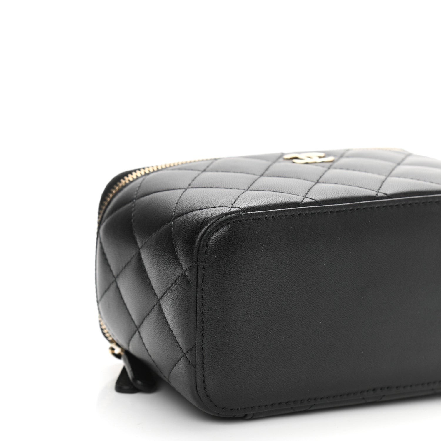 Chanel Lambskin Quilted Small Top Handle Vanity Case With Chain Black 9 of 12
