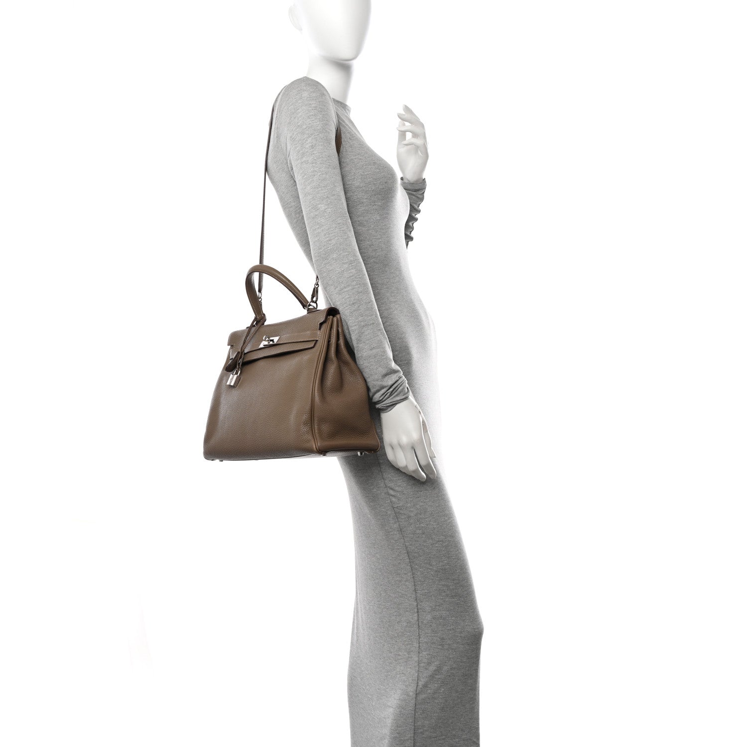 Hermes Togo Kelly Retourne 35 Etoupe 2 of 14