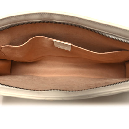 Gucci Calfskin Matelasse Chevron Heart GG Marmont Clutch Mystic White 5 of 11