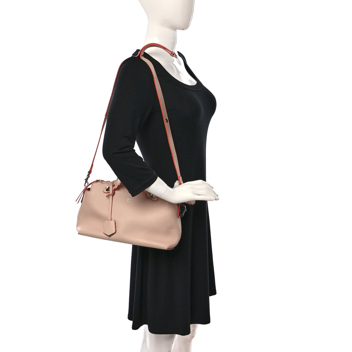 Vitello Dolce Scalloped Studded Medium By The Way Boston Bag Plaster