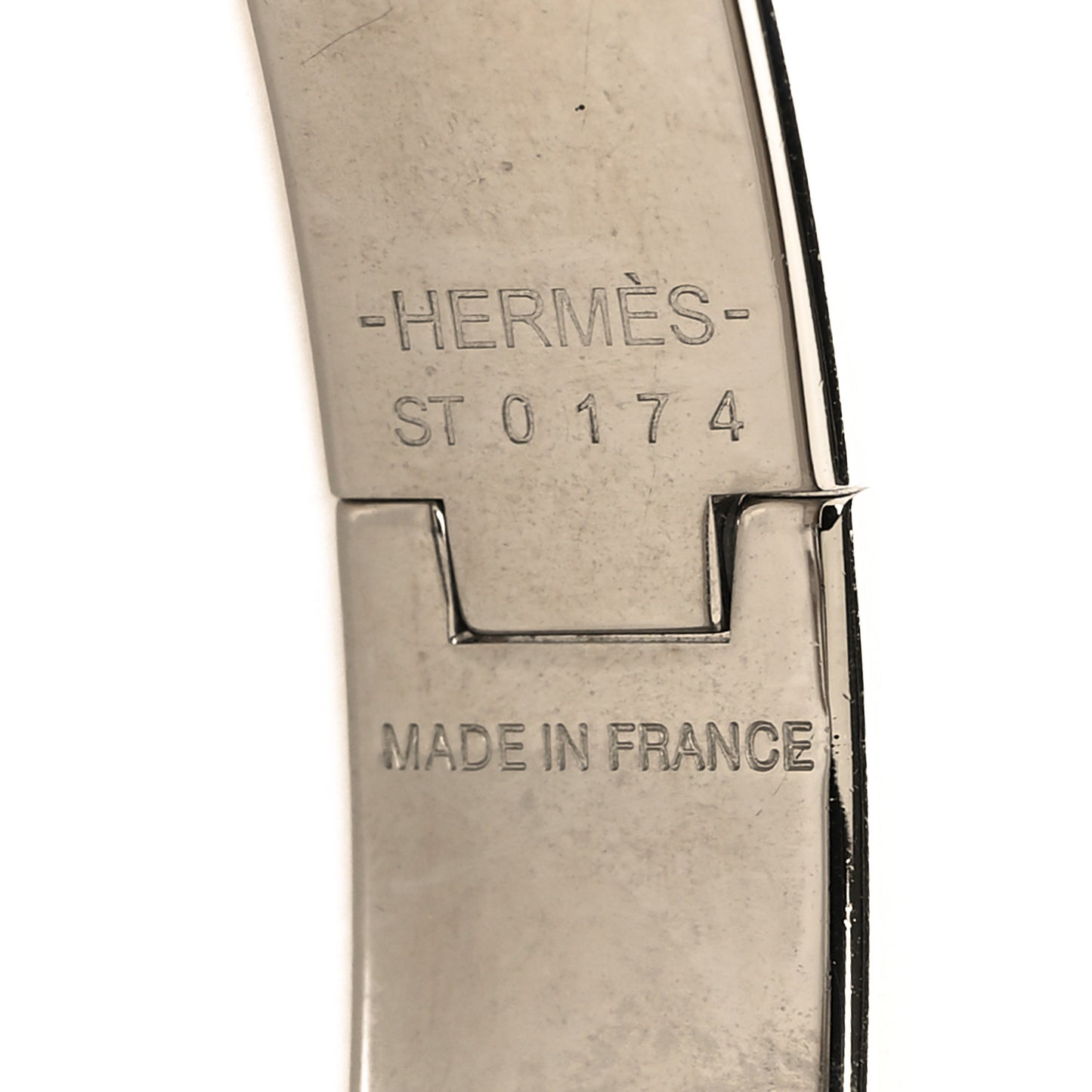 Enamel Narrow Clic Clac H Bracelet PM Rose Velours White