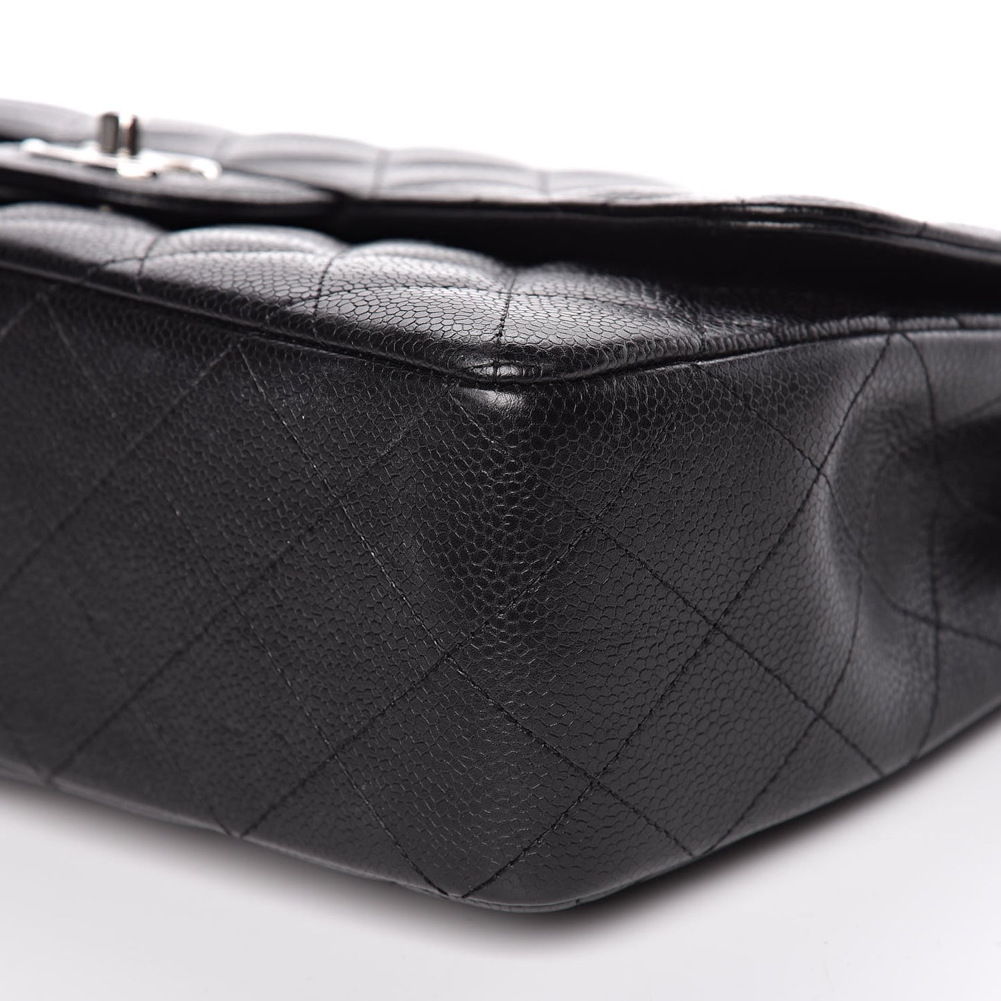 Caviar Quilted Jumbo Single Flap Black