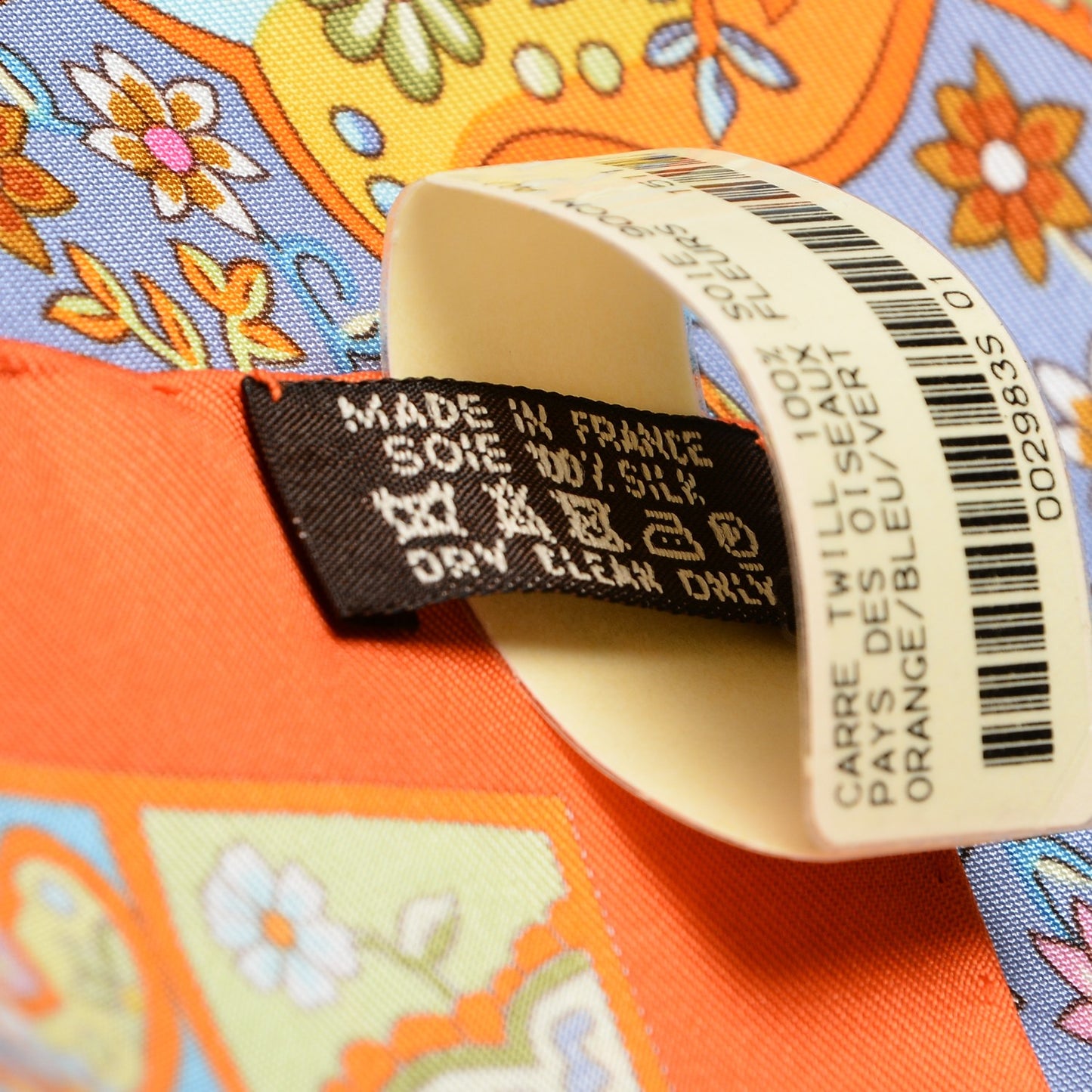 Silk Au Pays Des Oiseaux-Fleurs 90 Orange Bleu Vert