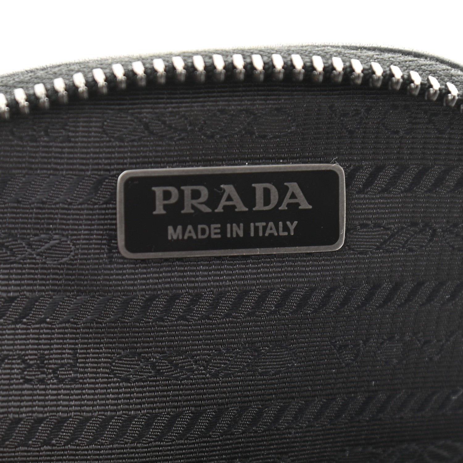 Prada Nappa Triangle Stitched Spectrum Double Zip Phone Case Crossbody Bag Black 6 of 9