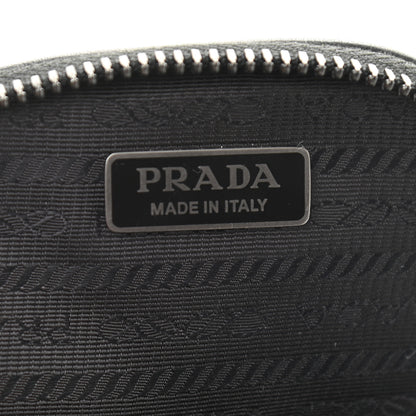 Prada Nappa Triangle Stitched Spectrum Double Zip Phone Case Crossbody Bag Black 6 of 9