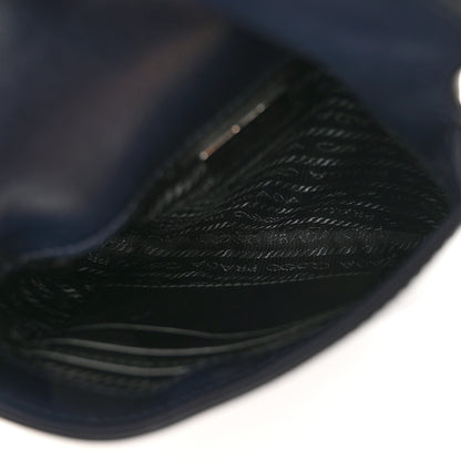 Prada Spazzolato Mini Cleo Flap Adjustable Strap Shoulder Bag Navy 5 of 11