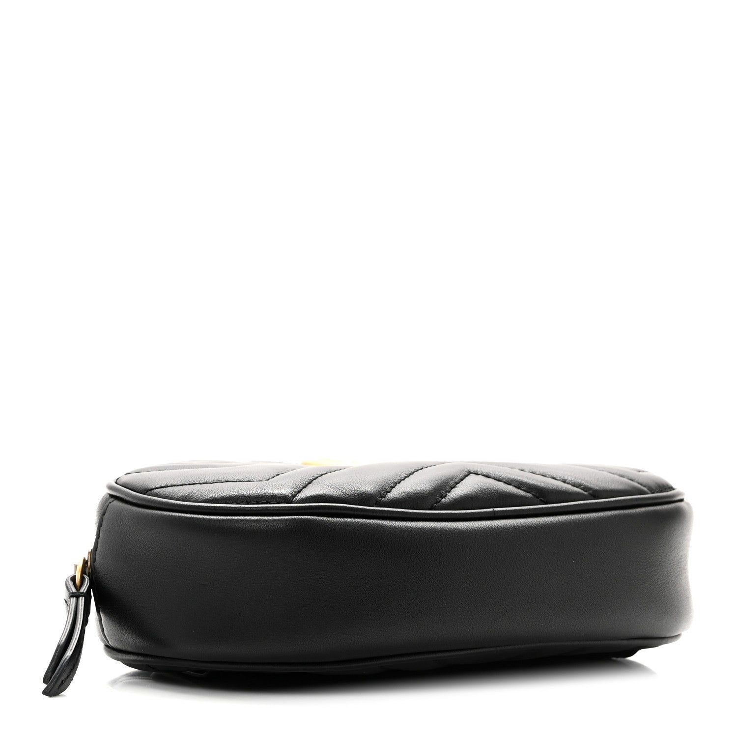 Gucci Calfskin Matelasse GG Marmont Belt Bag 85 34 Black 4 of 12