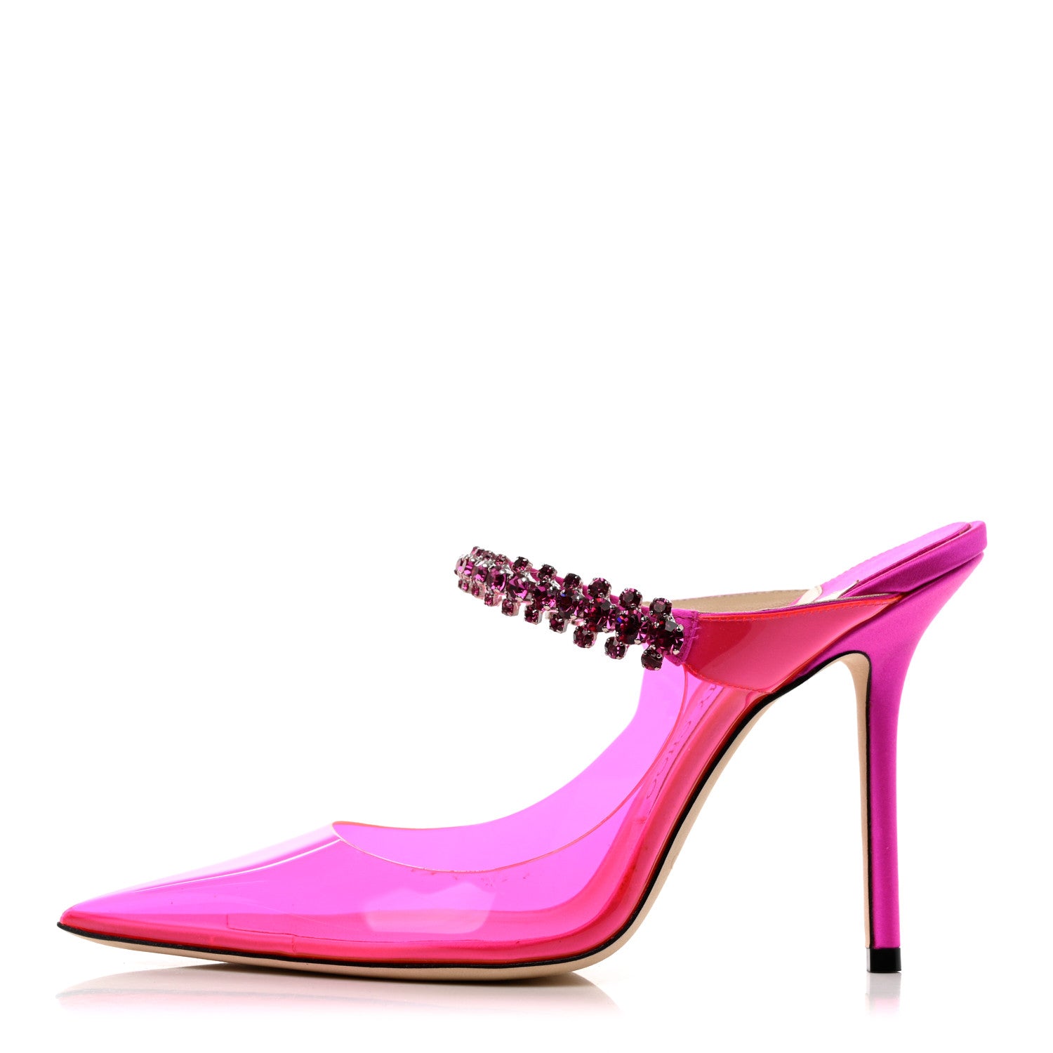 Jimmy Choo Plexi Crystal Bing 100 Pumps 38 Hot Pink 1 of 8