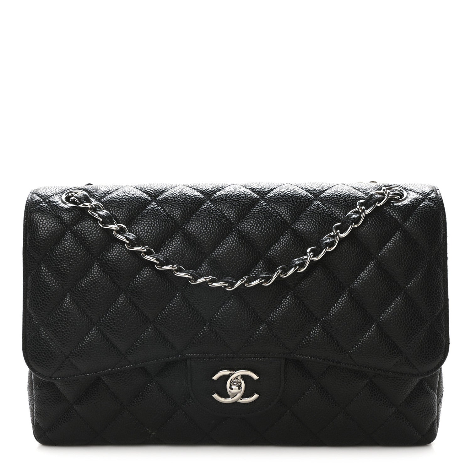 Chanel Caviar Quilted Jumbo Double Flap Black 1 of 11
