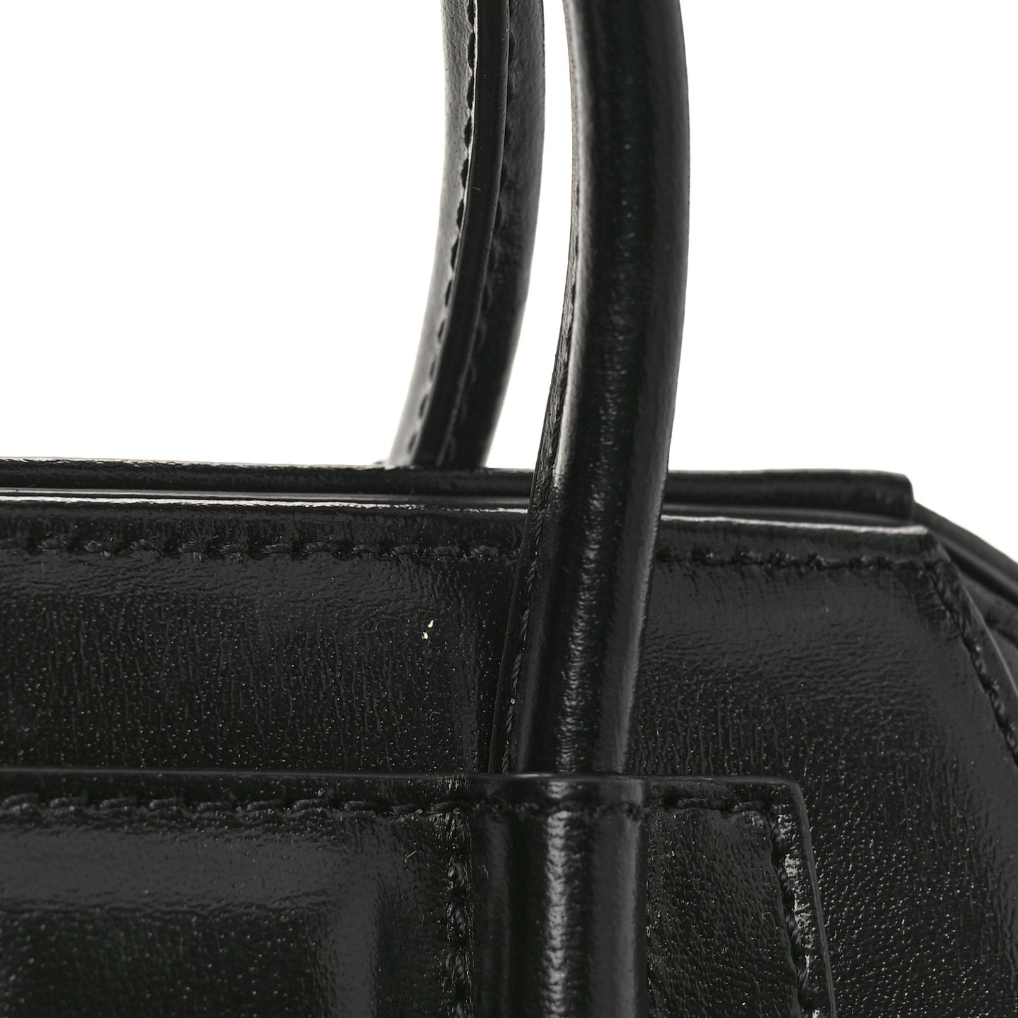 Box Calfskin Mini Lock Antigona Shoulder Bag Black