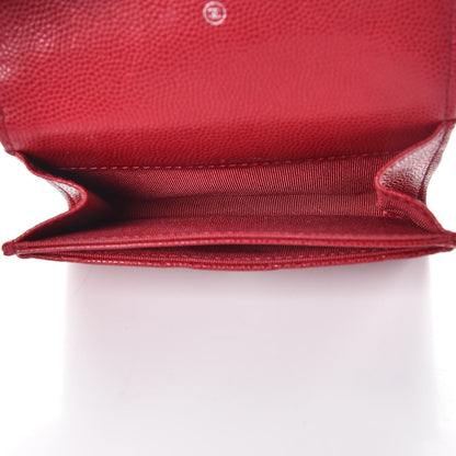 Chanel Caviar Quilted Flap Card Holder Pink 5 of 9