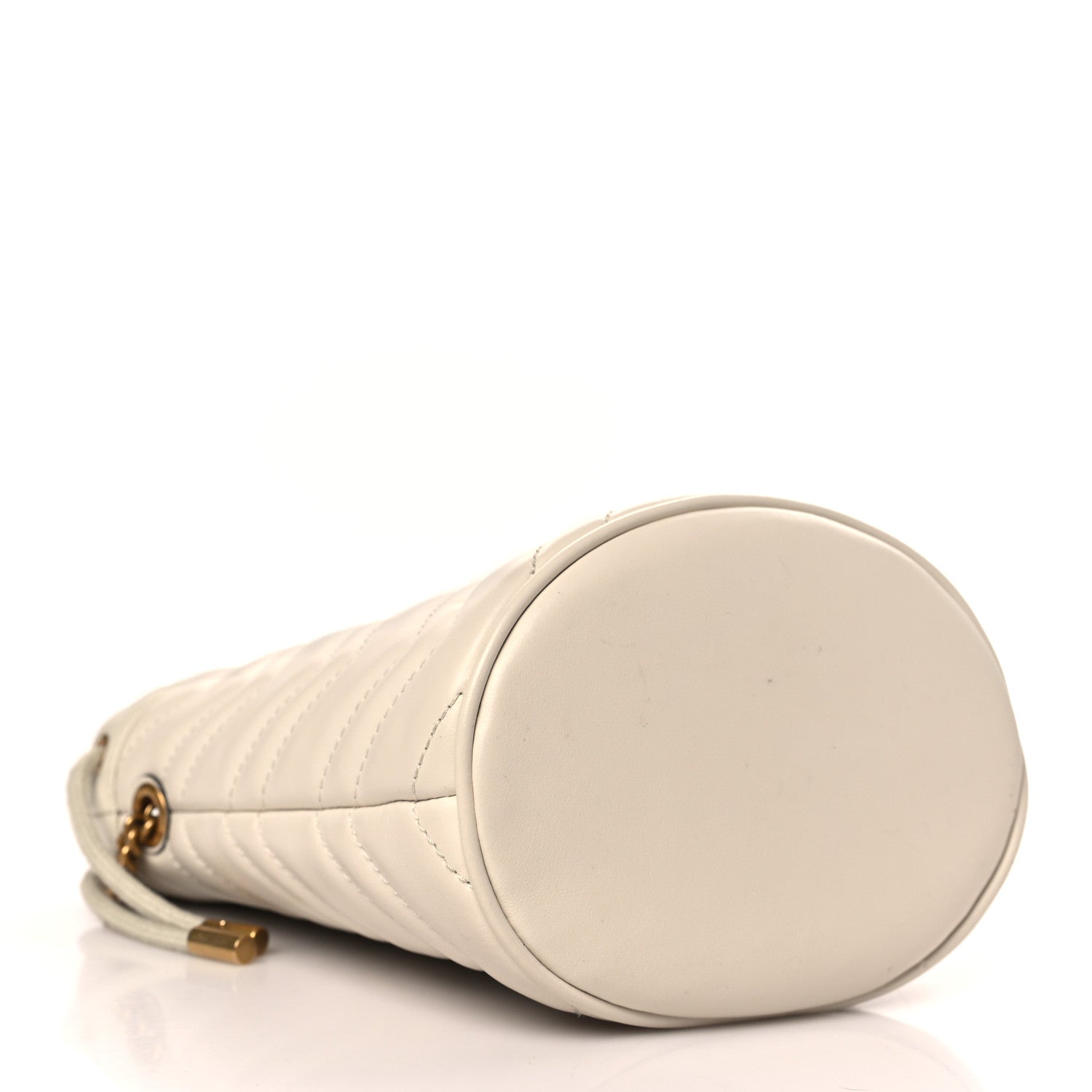 Gucci Calfskin Matelasse Mini GG Marmont 2.0 Bucket Bag White 4 of 10
