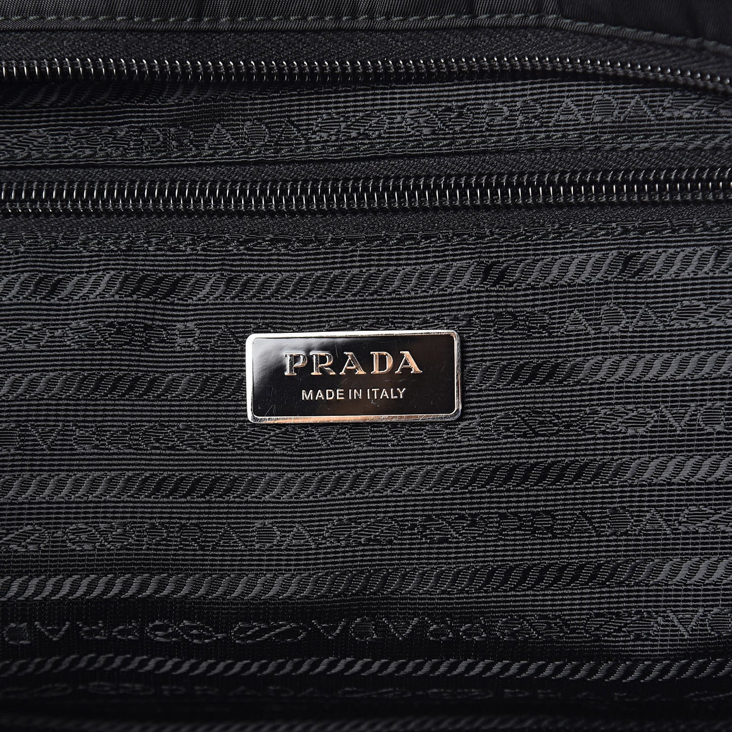 Saffiano Tessuto Nylon Shopping Tote Black