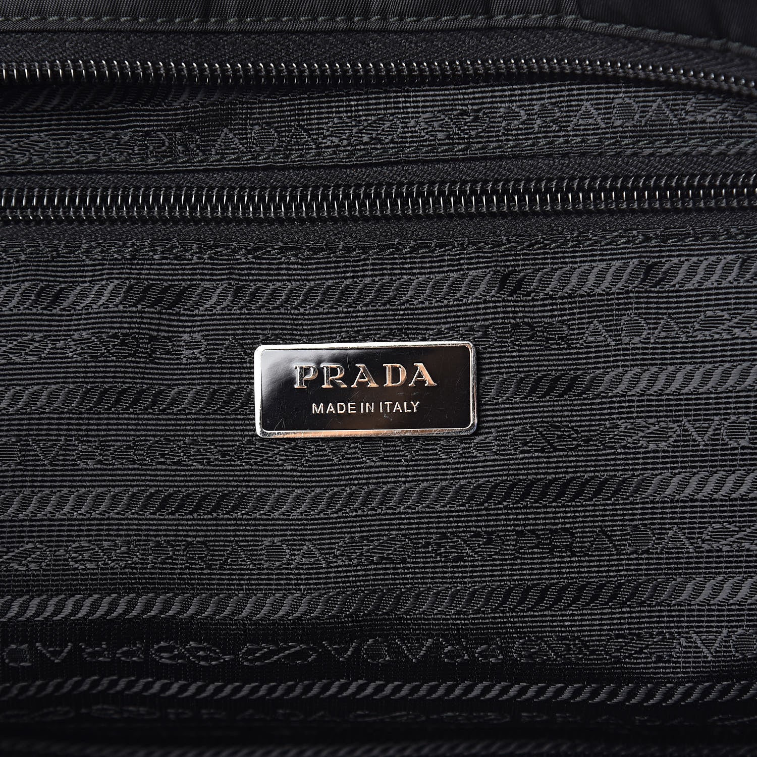 Prada Saffiano Tessuto Nylon Shopping Tote Black 7 of 15