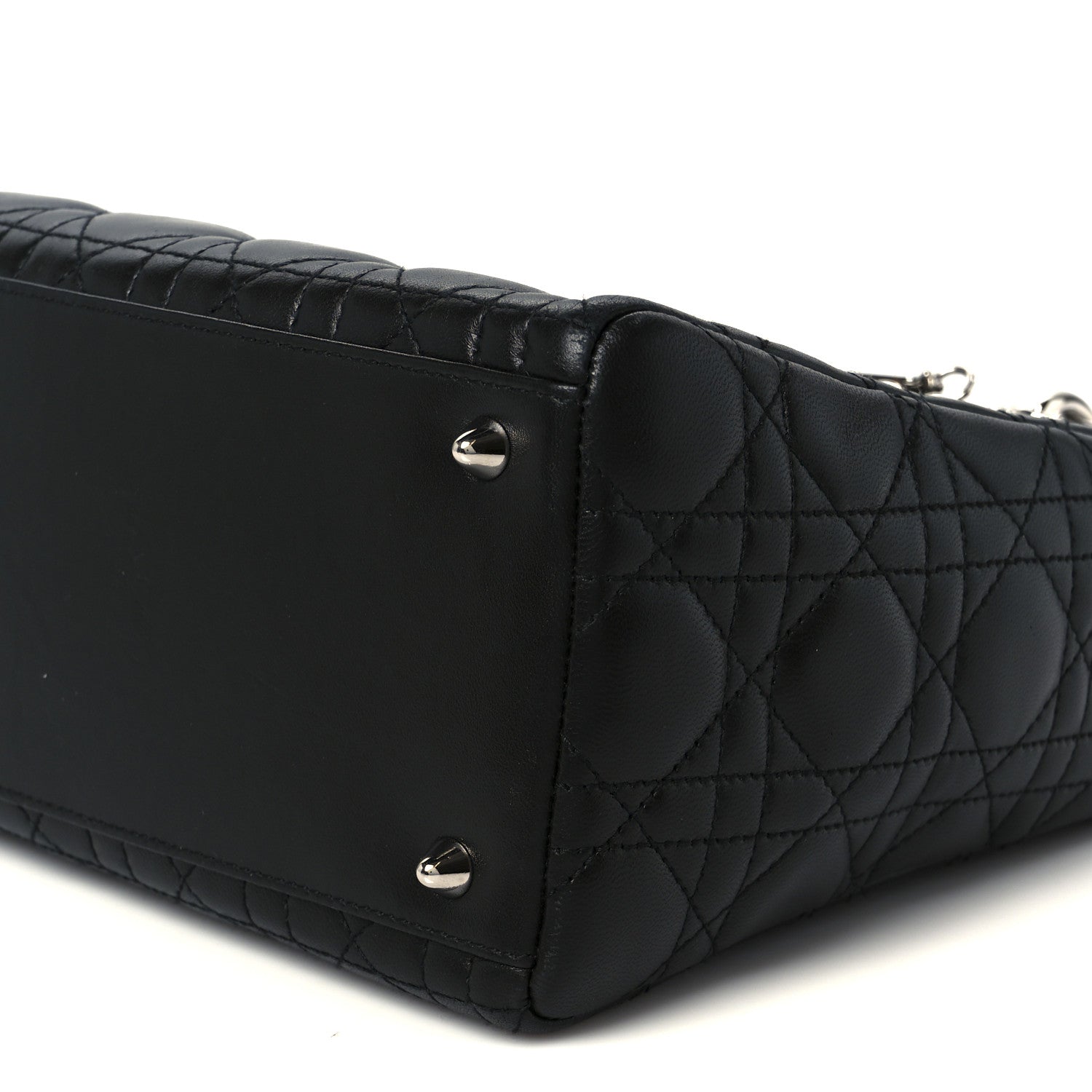 Christian Dior Lambskin Cannage Medium Lady Dior Black 10 of 10