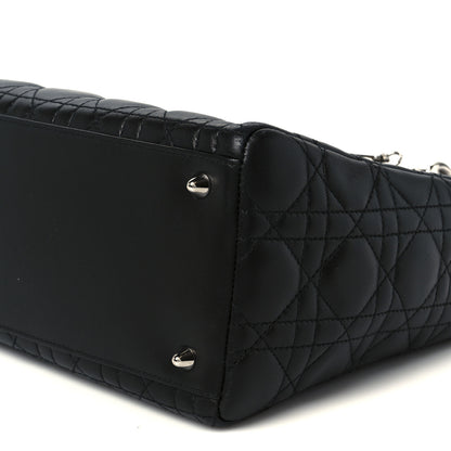 Christian Dior Lambskin Cannage Medium Lady Dior Black 10 of 10
