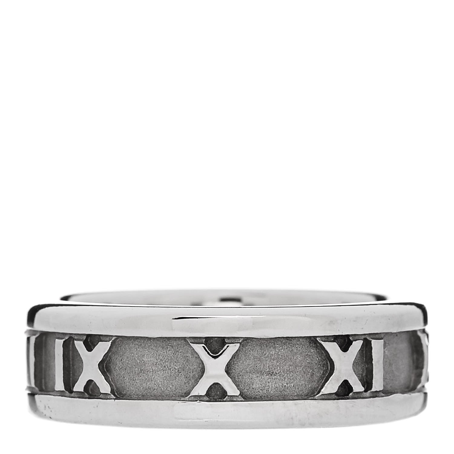 Tiffany Sterling Silver Atlas Ring 54 7 1 of 4