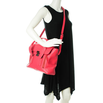 3.1 Phillip Lim 3.1 Textured Calfskin Medium Pashli Satchel Raspberry 2 of 7