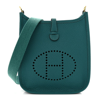 Hermes Taurillon Clemence Evelyne TPM Vert Bosphore 1 of 11