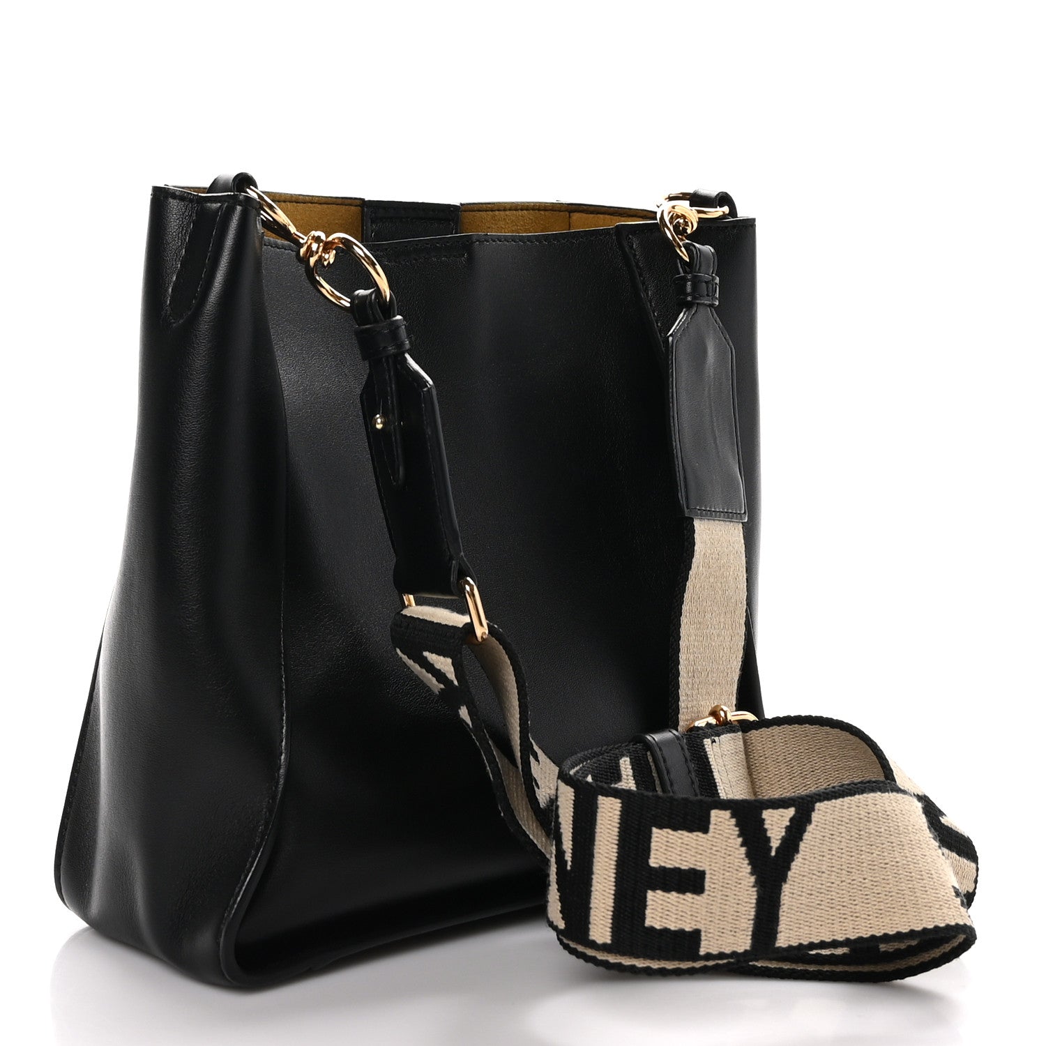 Stella McCartney STELLA MCCARTNEY Eco Alter Nappa Perforated Logo Mini Crossbody Black 3 of 9