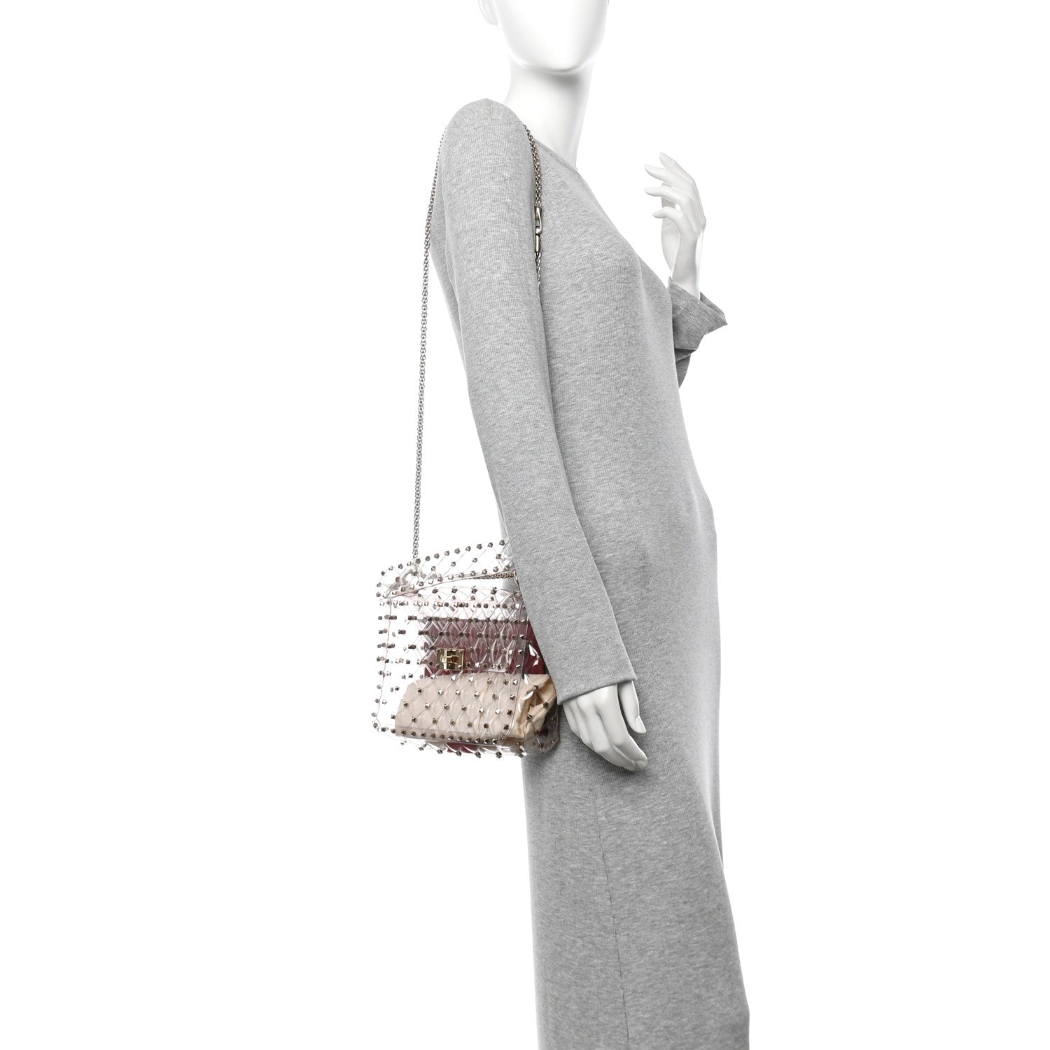 Valentino Garavani PVC Medium Rockstud Spike Shoulder Bag 2 of 10