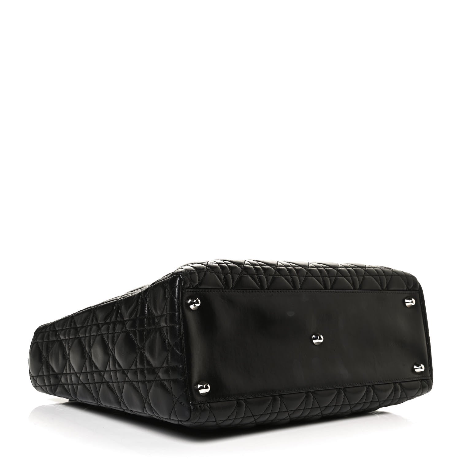 Christian Dior Lambskin Cannage Large Lady Dior Black 3 of 11